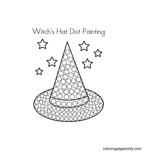 98 Witch Hat Coloring Pages - ColoringPagesOnly.com