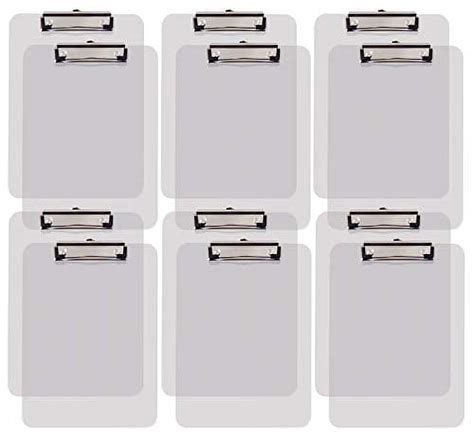 Better Office Products Clear Plastic Clipboards, 12 Pack, 12.5 x 9 Inch ...