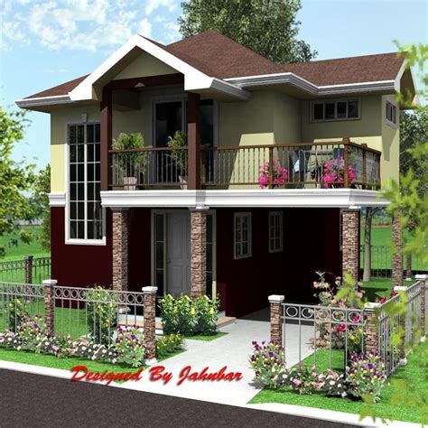 Low budget simple two storey house design - kopoldome