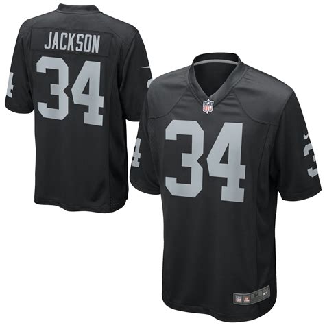 Nike Bo Jackson Oakland Raiders Black Retired Player Game Jersey