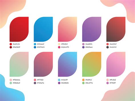 Flat UI Gradient Colors Palette 20202705 Vector Art at Vecteezy