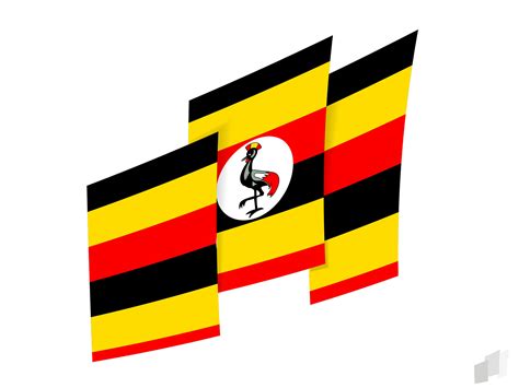 Uganda flag in an abstract ripped design. Modern design of the Uganda flag. 26120113 Vector Art ...