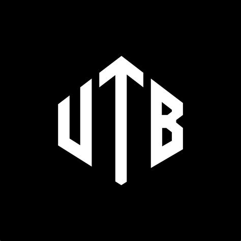 diseño de logotipo de letra utb con forma de polígono. diseño de ...