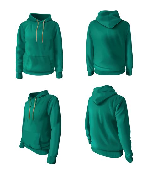 Hoodie Realistic Set 24853332 Vector Art at Vecteezy