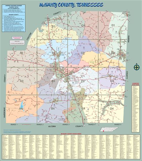 County Map - McNairy County, Tennessee