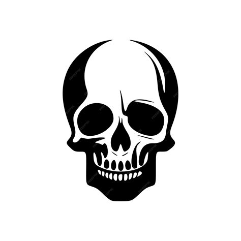 Premium Vector | Logo featuring a vector image of a black and white skull