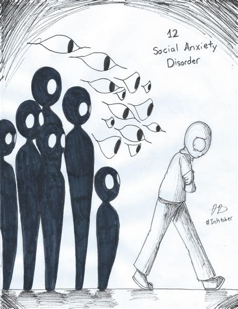 Inktober Day 12: Social Anxiety Disorder by CodaRosy on DeviantArt