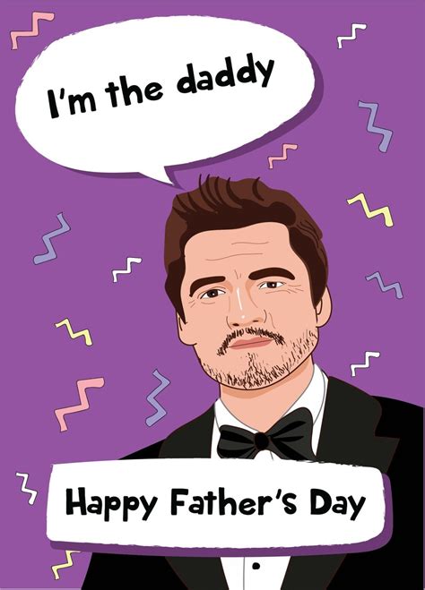 Pedro Pascal Father's Day Card | Scribbler