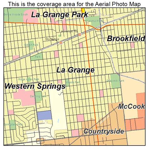 Aerial Photography Map of La Grange, IL Illinois