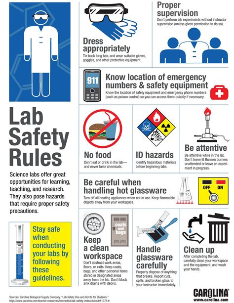 Infographic: Lab Safety Rules | Science lab safety, Science lab safety rules, Lab safety rules