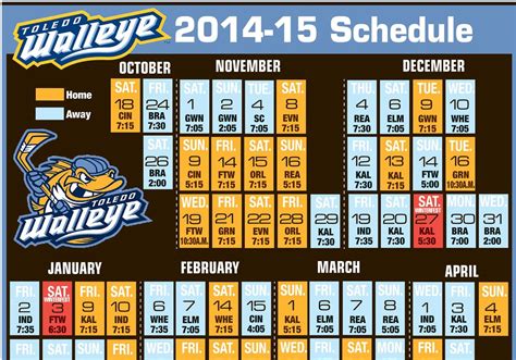 Toledo Walleye Schedule 2024-2024 - Liesa Pamella