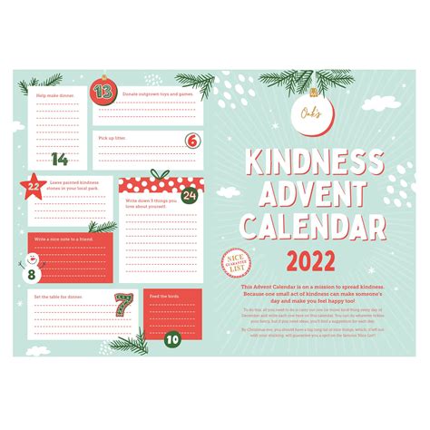 Kindness Advent Calendar for Kids - Etsy UK