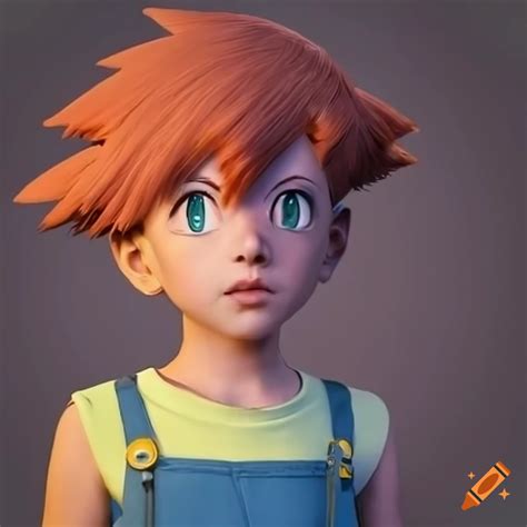 Realistic depiction of misty from pokemon on Craiyon