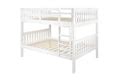 Max White Full over Full Bunk Beds for Kids