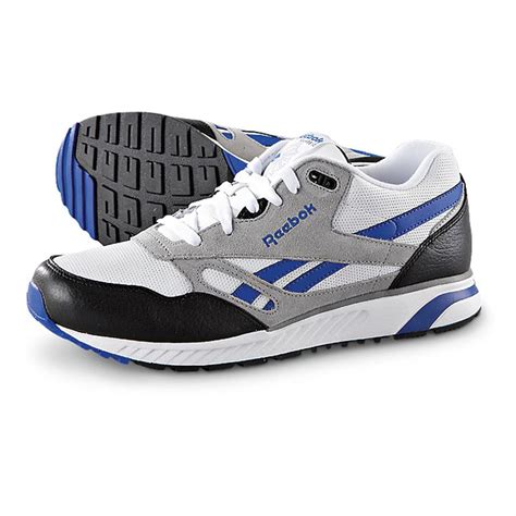 Men's Reebok® Torch Runner Athletic Shoes, Black / White / Blue - 143426, Running Shoes ...