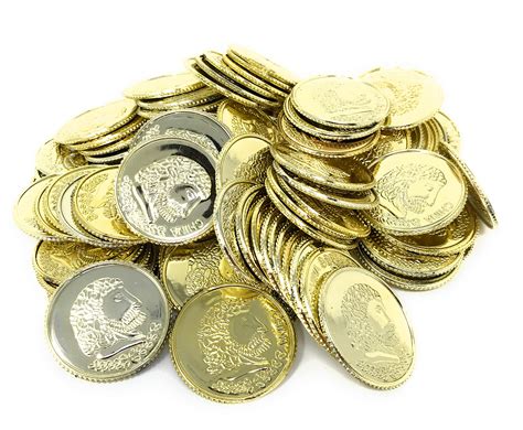 Buy Funiverse Bulk 500 Play Plastic Gold Coin Jumbo Pack - Not Real ...