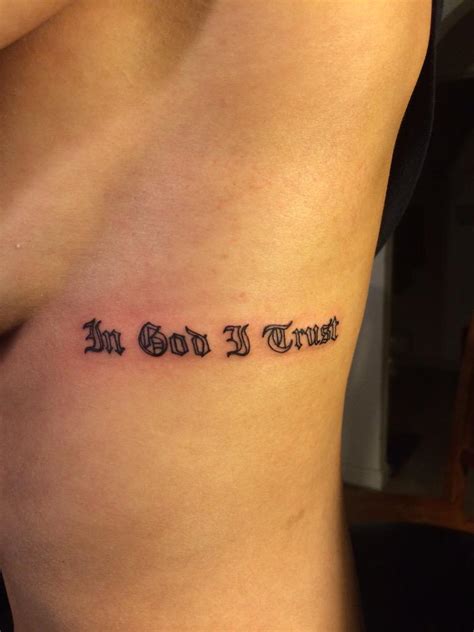 In God We Trust Tattoo Small ~ 30+ Expressive In God We Trust Tattoo ...