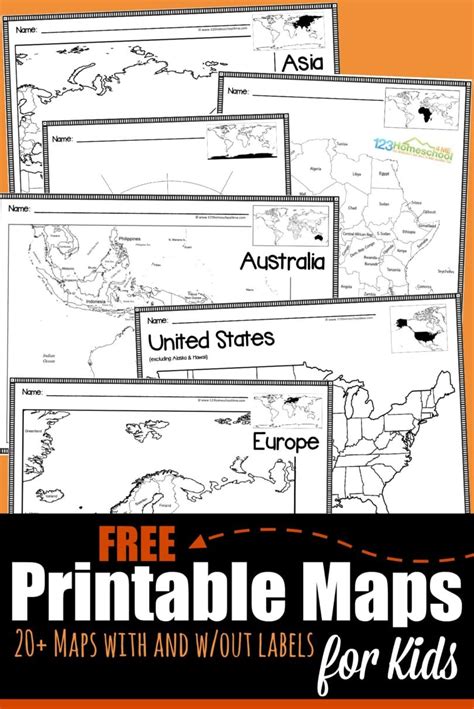 FREE Printable Maps for Kids