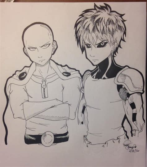 Saitama and Genos by ritsukuze on DeviantArt