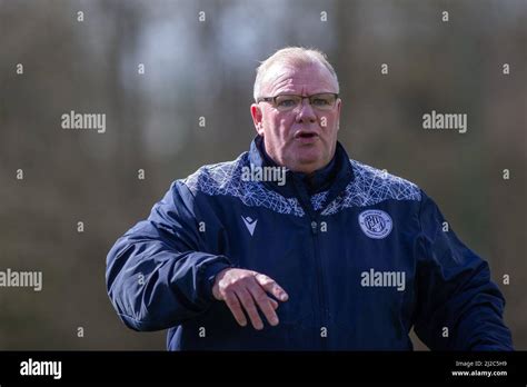 Football manager Steve Evans during training session at Stevenage ...