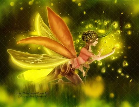 Firefly Fairy Fire Elemental Art Fantasy Art - Etsy