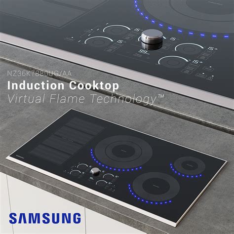 Samsung Induction Cooktop with Virtual Flame Technology 3D model | CGTrader