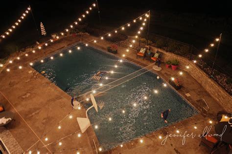 Lights Around Pool Area - Jennifer Allwood Home