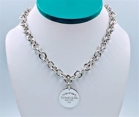 Tiffany & Co. - 925 Sterling Silver Please Return To Tiffany Round Tag Necklace 16" ⋆ SmartShop ...