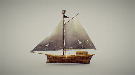 Mini Schooner Pirateship Sailboat - Download Free 3D model by Savy (@SavyTheCreator) [9dc7cc2 ...