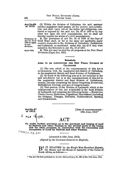 1. Natives Land Act no 27 of 1913... copy - RDL2002H - Studocu