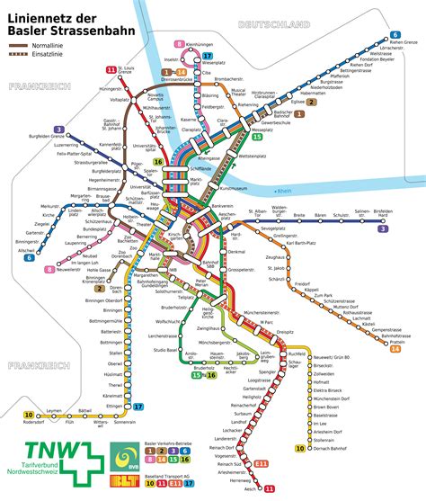 Liniennetz der Basler Strasssenbahn | Train map, Basel, Transit map