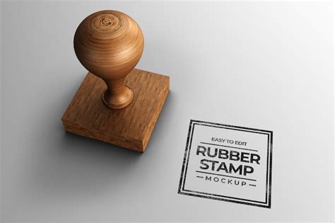 Premium PSD | Stamp mockup design