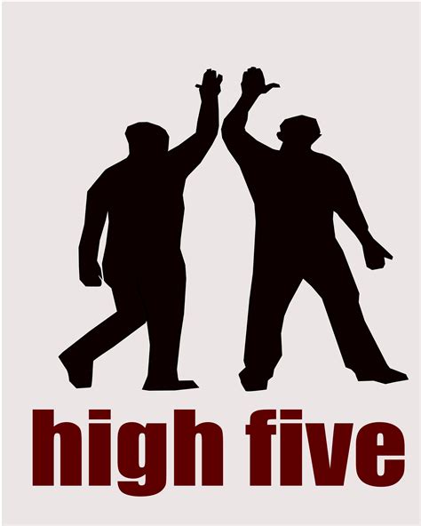 High Five Silhouette at GetDrawings | Free download