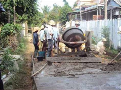 cement road construction in the rural areas