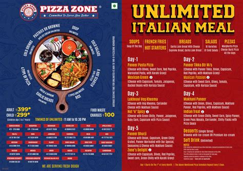 Menu of Pizza Zone, Near Aparna Towers, Kondapur,Hyderabad | Dineout