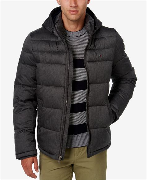 Lyst - Tommy Hilfiger Classic Hooded Puffer Jacket in Black for Men