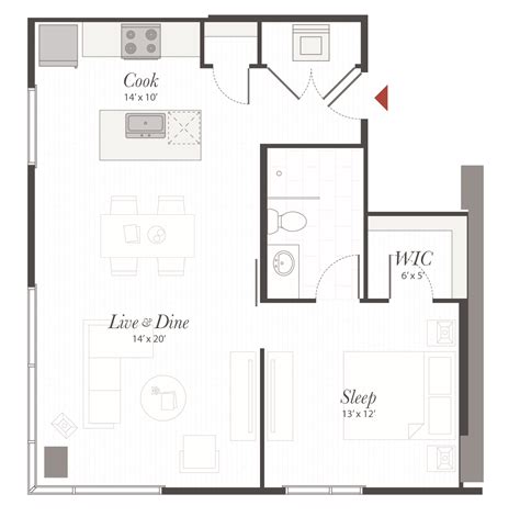 X1 - 1 Bedroom Apartment Cincinnati | Encore Apartments