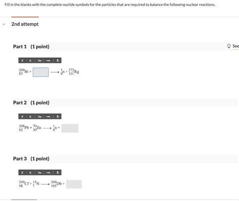 Solved Fill in the blanks with the complete nuclide symbols | Chegg.com