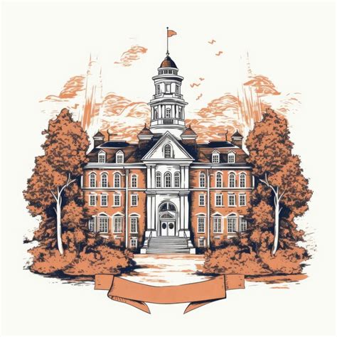 Premium AI Image | university vector illustration for t shirt drawn in adobe illustrator