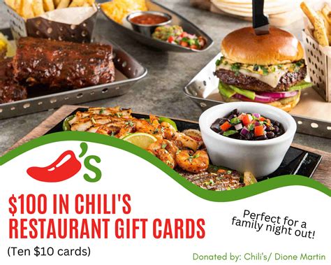 $100 in Chili's Gift Cards – Bid For The Kid