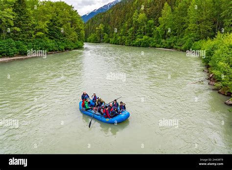 Alaska, Dyea, Klondike Gold Rush National Historical Park, Chilkoot Rail Unit, Taiya River ...