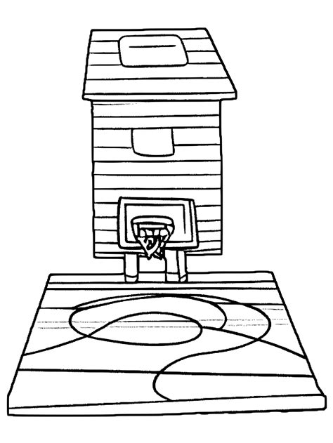 Basketball Court Coloring Page · Creative Fabrica