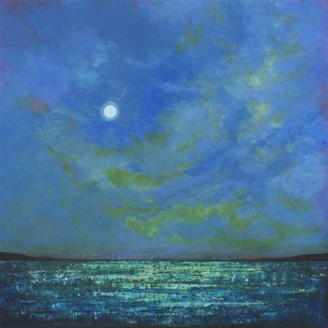 Moon Over Ocean Painting at PaintingValley.com | Explore collection of ...