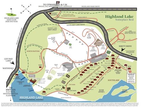 Map of Highland Lake