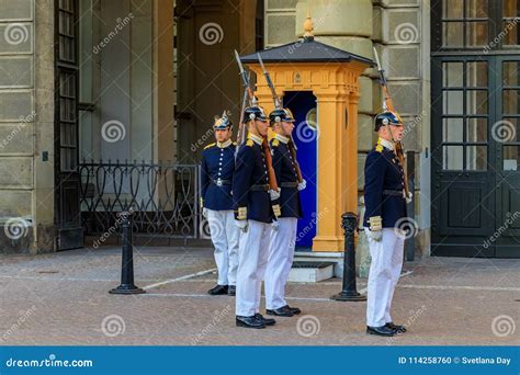 Changing of the Guards Outside the Royal Palace in Stockholm Sweden ...