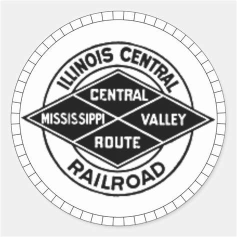 Illinois Central Railroad Vintage Logo Stickers | Zazzle