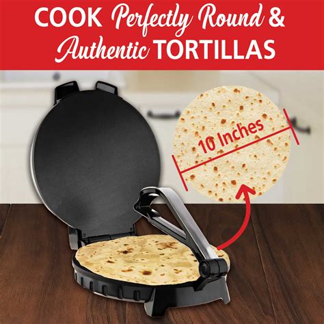 Brentwood TS-128 Stainless Steel Non-Stick Electric Tortilla Maker, 10 ...