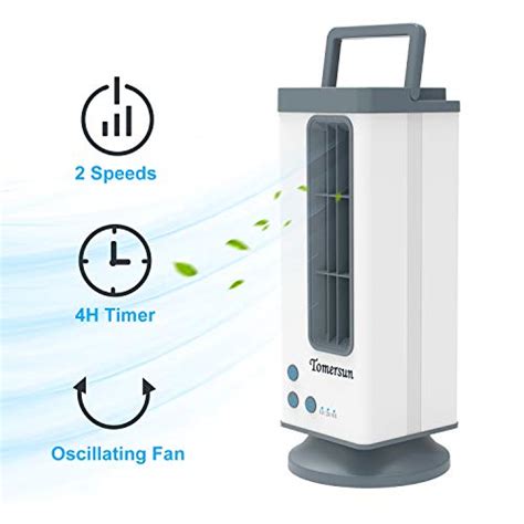 Tower Fan Small, 80°Oscillating Tower Fan Mini Tower Fans for Bedroom ...