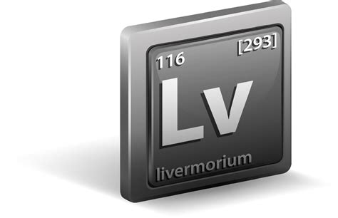 Livermorium chemical element. Chemical symbol with atomic number and ...