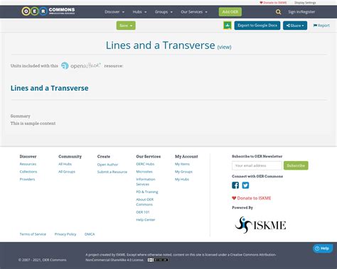 Lines and a Transverse | OER Commons